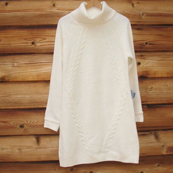 NWT Eliza J Cable Knit Sweater Dress - Picture 2 of 9